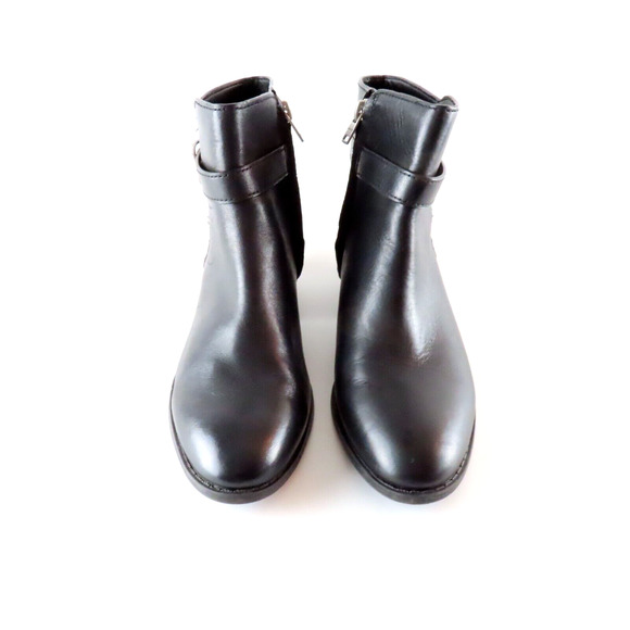 Coach Dylan Booties Boots Womens 6 Black Leather Ankle Preppy Equestrian Classic - Picture 2 of 8